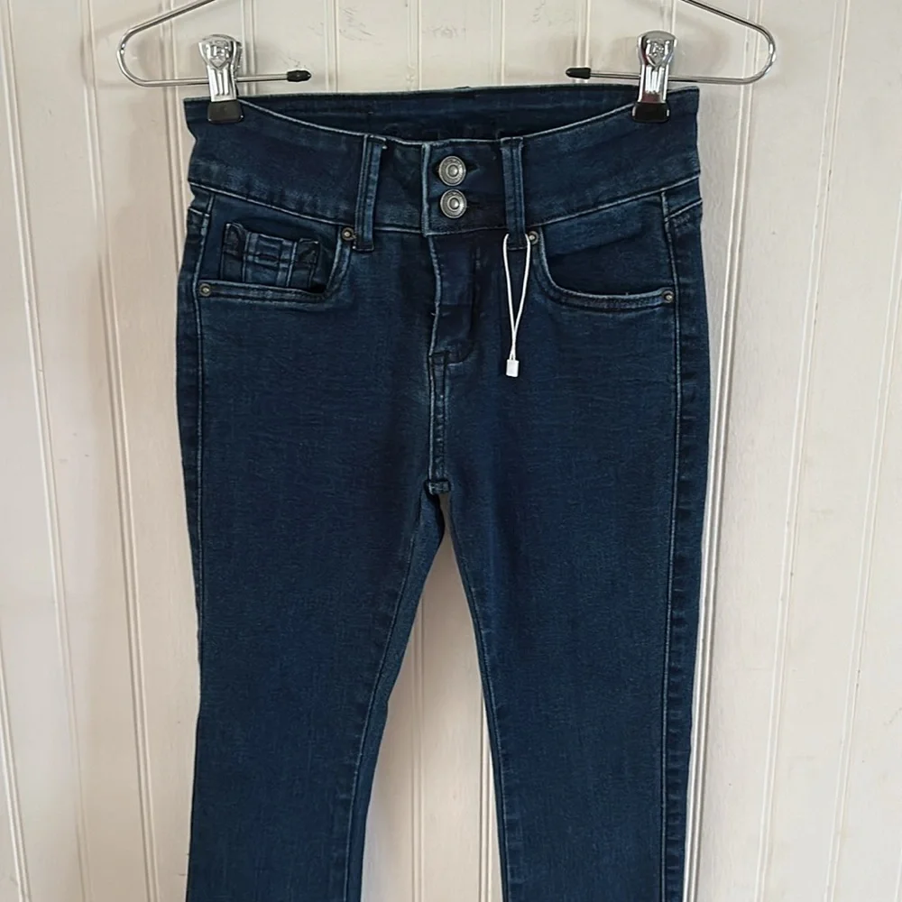 Funky Soul High-Rise Double-Button Flare Jeans Size: 1 Junior